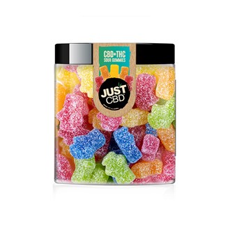 Just CBD+THC Gummy Sour BlockHeads 1000 MG